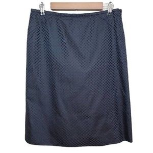 Vintage Armani Collezioni 100% Silk Herringbone Pencil Skirt Size 8